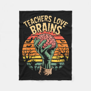 Funny Key Quote All Teachers Love Brains Cool Hall Fleece Blanket