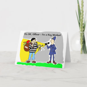 Funny Key Worker Lockdown Birthday Card