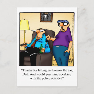 Funny "Keys To The Car" Postcard "Spectickles"