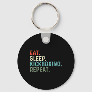 Funny Kickboxers Eat Sleep Kickboxing Keychain