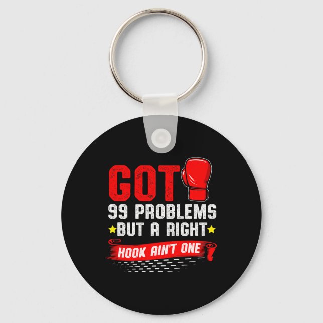 Funny Kickboxing _1  Keychain (Front)
