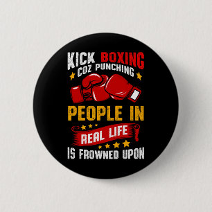 Funny Kickboxing 2 Inch Round Button