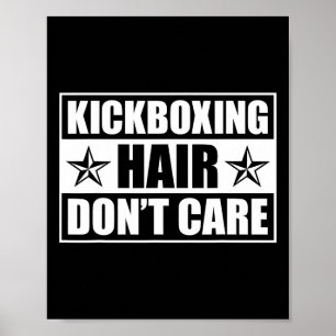 Funny Kickboxing Art For Men Women Kickboxer Conta Poster