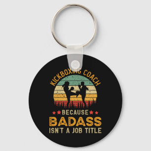 Funny Kickboxing Coach Gift For Men, D Kickboxing Keychain