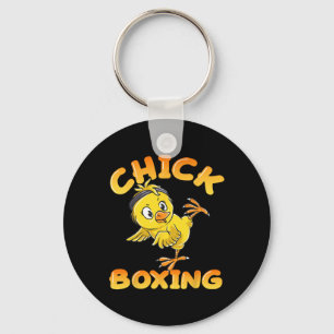 Funny Kickboxing Fighting Girl Cute Kick Boxing Ch Keychain