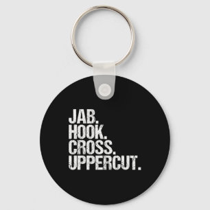 Funny Kickboxing Jab Hook Cross Uppercut Keychain