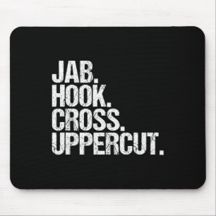 Funny Kickboxing Jab Hook Cross Uppercut Mouse Pad