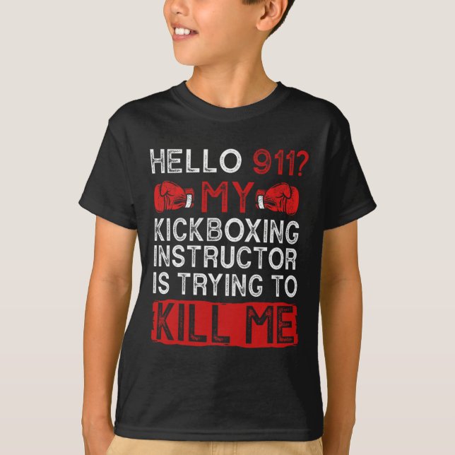 Funny Kickboxing Kickboxer Kickbox  T-Shirt (Front)