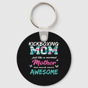 Funny Kickboxing Mom T Shirt Sports Mother Keychain