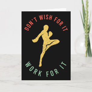 Funny Kickboxing Outfit For A Kickboxer _1  Card