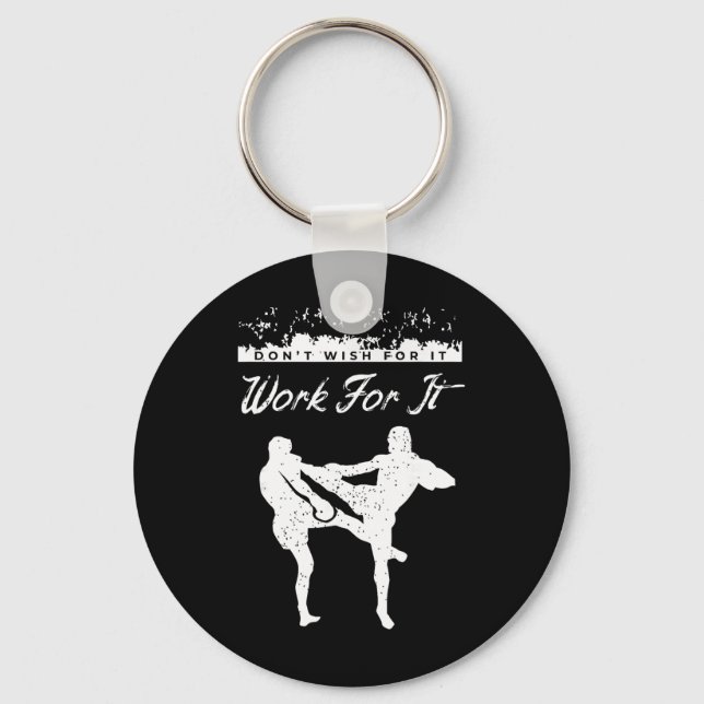 Funny Kickboxing Outfit For A Kickboxer _6  Keychain (Front)