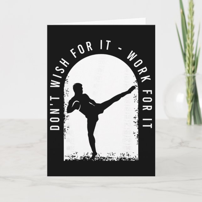 Funny Kickboxing Outfit For A Kickboxer  Card (Front)