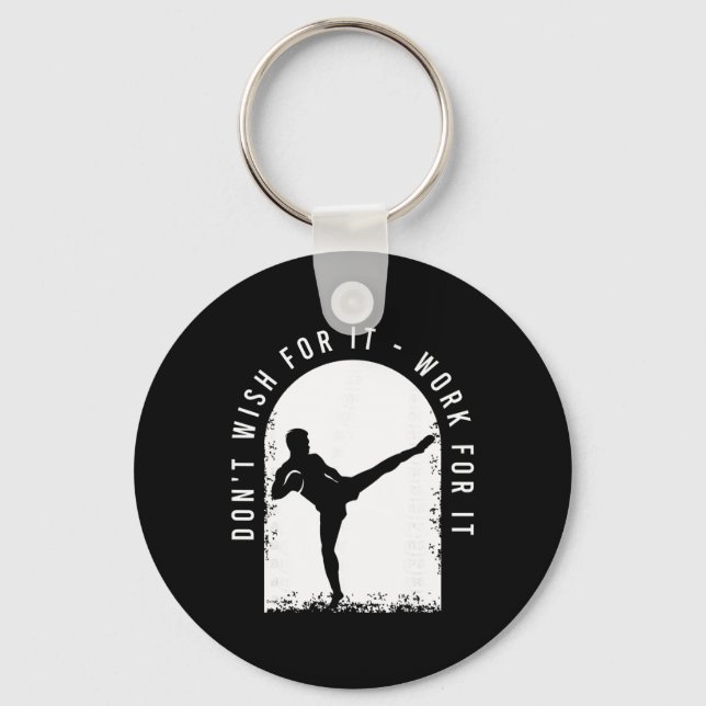 Funny Kickboxing Outfit For A Kickboxer  Keychain (Front)
