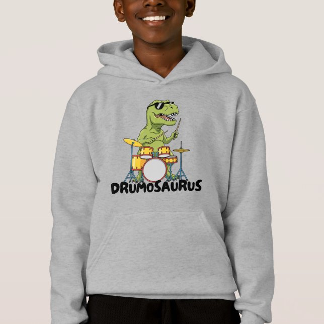 Funny Kid Drummer - Prehistoric Animal  (Front)