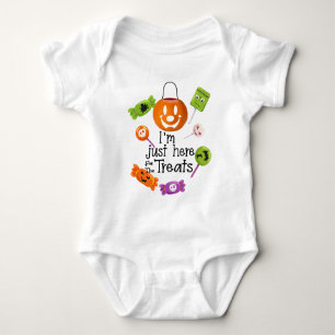 Funny Kid Halloween Pumpkin Candy Bucket Bodysuit