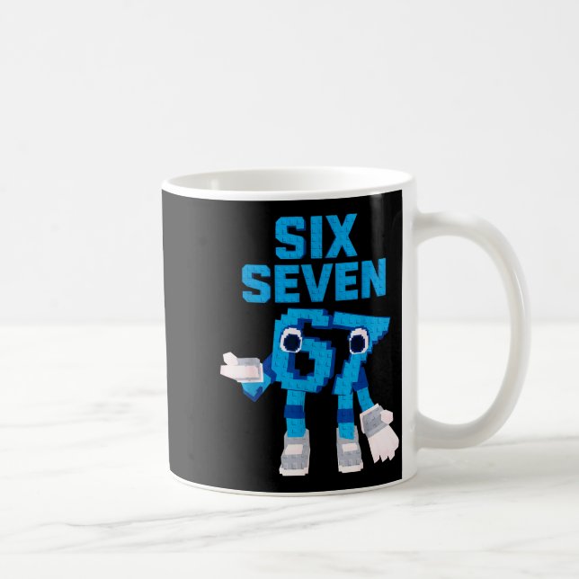Funny Kid Meme Six Seven 6 7 Italian Brainrot Bruh Coffee Mug (Right)