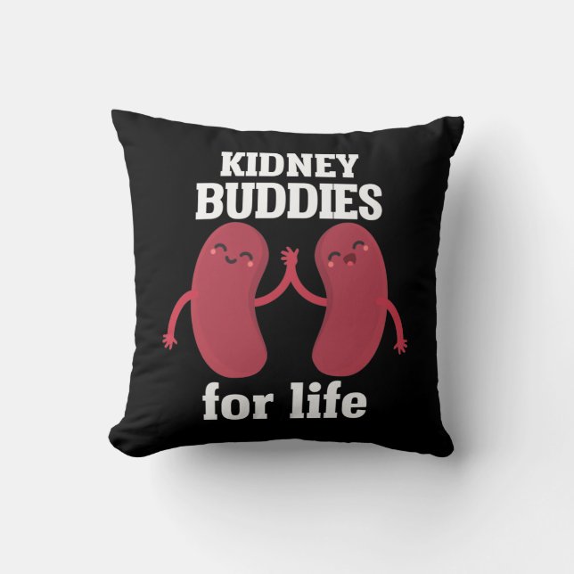 Funny Kidney Donor Recipient Surgery Throw Pillow (Front)