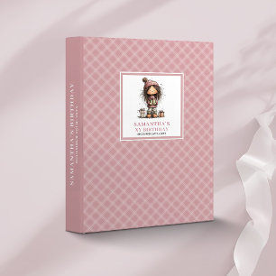 Funny Kids 10th Birthday Pink memory album Binder