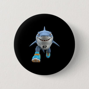 Funny Kids 67 Meme Tralalero Tralala Runner Italia 2 Inch Round Button