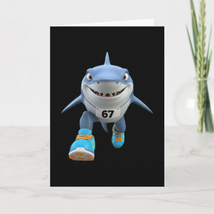 Funny Kids 67 Meme Tralalero Tralala Runner Italia Card