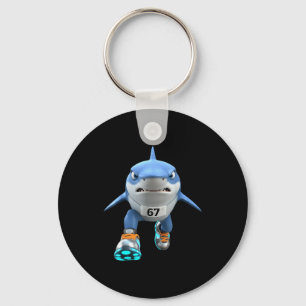 Funny Kids 67 Meme Tralalero Tralala Runner Italia Keychain