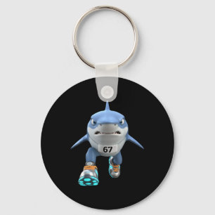 Funny Kids 67 Meme Tralalero Tralala Runner Italia Keychain