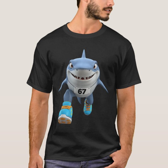 Funny Kids 67 Meme Tralalero Tralala Runner Italia T-Shirt (Front)
