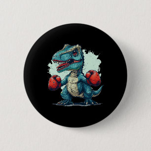 Funny Kids Boxing Dinosaur With Boxing Gloves Cost 2 Inch Round Button