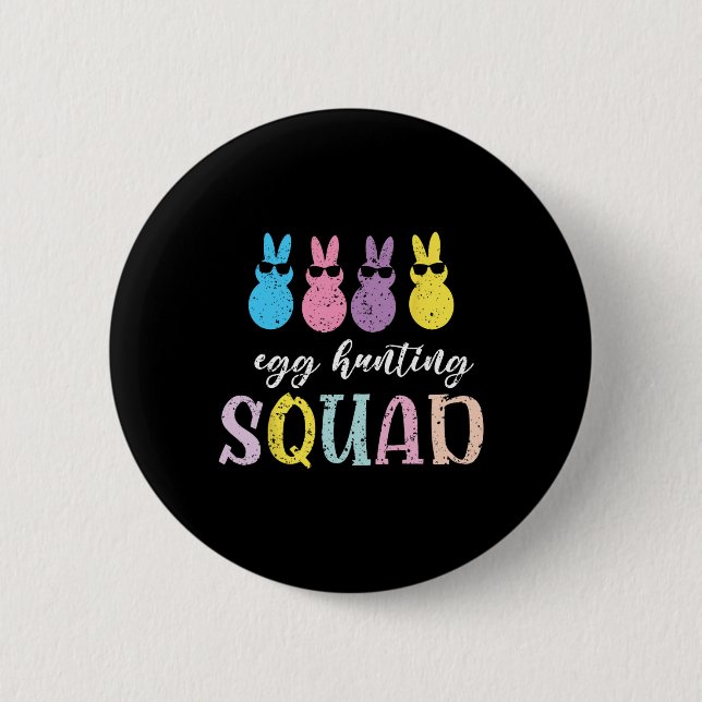 Funny Kids Byby Egg Hunting Squad  2 Inch Round Button (Front)