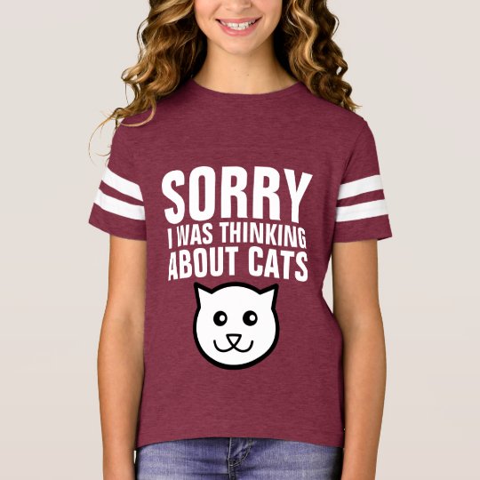 Funny KIDS CAT t-shirts, SORRY i WAS THINKING CATS T-Shirt
