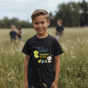 Funny Kids Easter Frog Shirt Chilling with my Peep