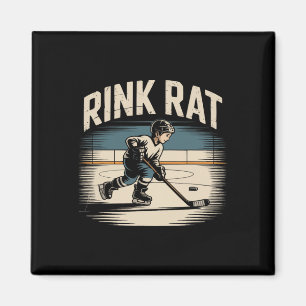 Funny Kids Ice Hockey Player Rink Rat  Magnet