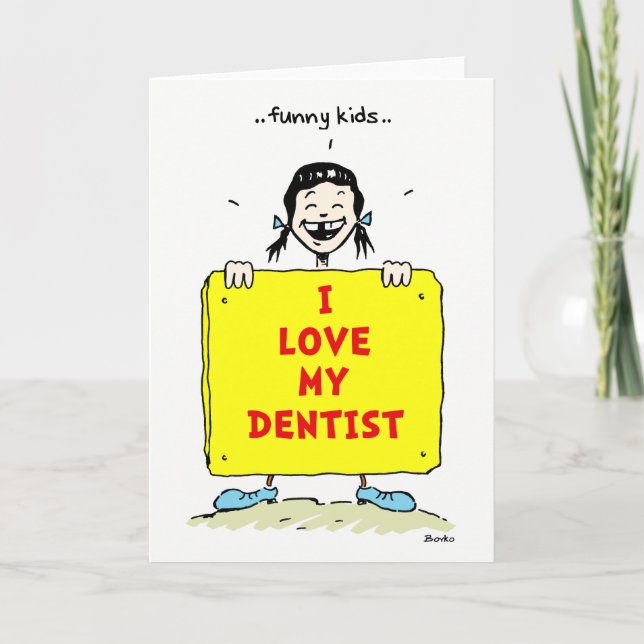 Funny Kids Positive Dental Quotes Carte de voeux (Devant)