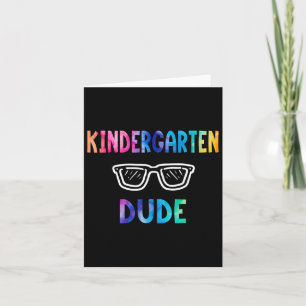 Funny Kids Rainbow Back To School Hello Kindergart Card