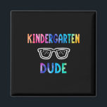 Funny Kids Rainbow Back To School Hello Kindergart Magnet<br><div class="desc">Funny Kids Rainbow Back To School Hello Kindergarten Dude</div>