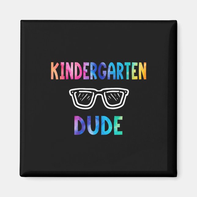 Funny Kids Rainbow Back To School Hello Kindergart Magnet (Front)