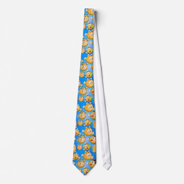 Funny kids tie with Puff (Front)