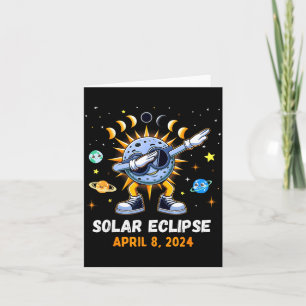 Funny Kids Total Solar Eclipse Dabbing Toddler Card