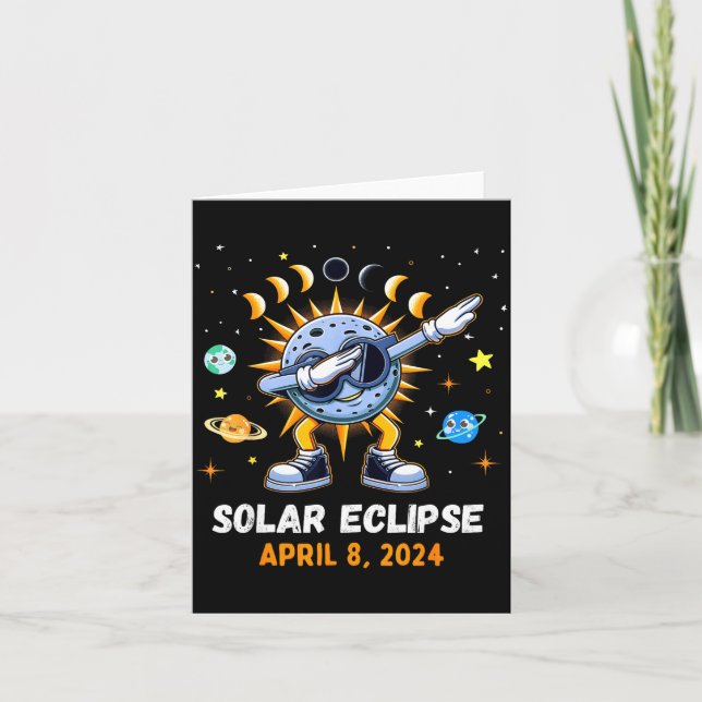 Funny Kids Total Solar Eclipse Dabbing Toddler Card (Front)
