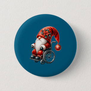 Funny Kids Wheelchair Santa Graphic For Men Christ 2 Inch Round Button