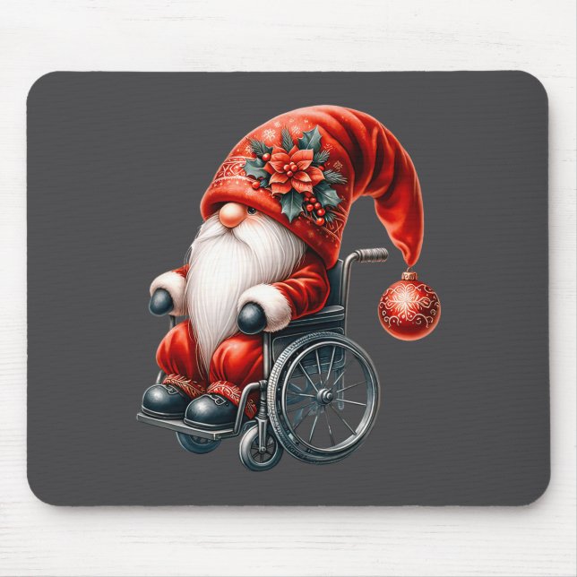 Funny Kids Wheelchair Santa Graphic For Men Christ Mouse Pad (Front)