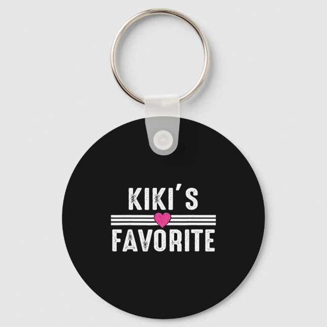 Funny Kiki'ss Favorite Son Daughter I'm Kiki's's F Keychain (Front)