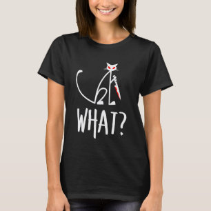 Funny Killer Cat Halloween Dark Humour Cat Lover C T-Shirt