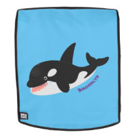 Funny killer whale orca cute cartoon illustration