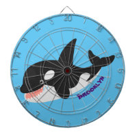 Funny killer whale orca cute cartoon illustration