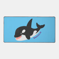 Funny killer whale orca cute cartoon illustration