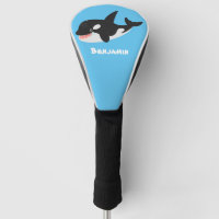 Funny killer whale orca cute cartoon illustration