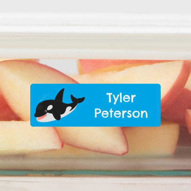 Funny killer whale orca cute cartoon personalized  (Affixed)
