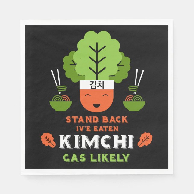 Funny Kimchi Eater Napkin (Front)