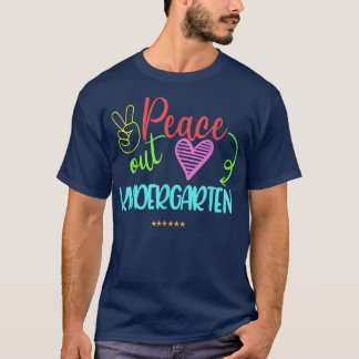 Funny Kindergarten Grade Student Peace Out Back To T-Shirt